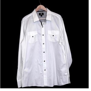 Rock & Republic mens shirt white button down XL